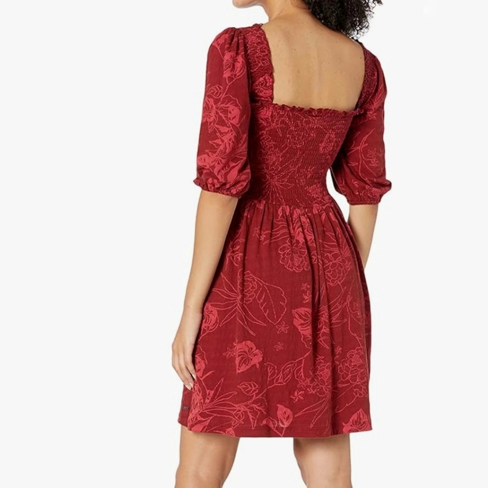 Roxy Red Floral Mini Dress - Picture 2 of 5